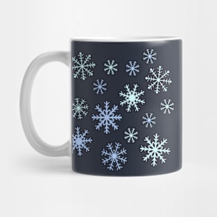 Blue snowflakes for winter season Mug
